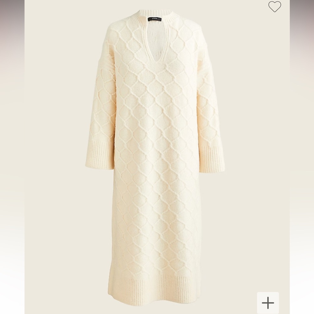 J. Crew Cable-knit stretch-wool sweater-dress